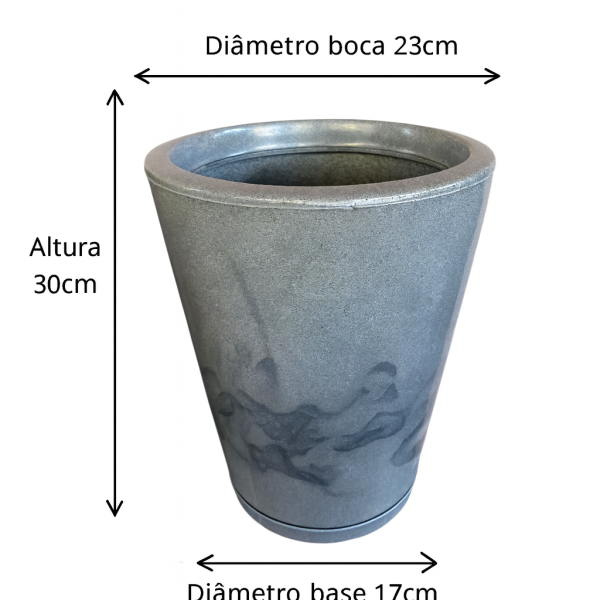 Vaso Cone Polido 30cm – Leve, Resistente e Moderno em Polietileno - Image 8
