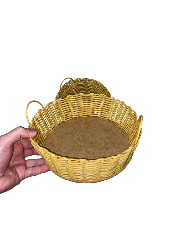 Kit com 10 Bandeja Redonda de Fibra Sintética – Ideal para Decoração, Fruteiras e Pãozeira - Image 6