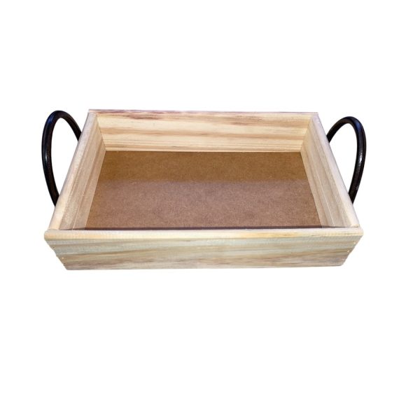 Bandeja Retangular Pequena em Madeira Pinus com Alças – Perfeita para Café da Manhã - Image 8