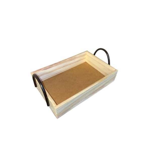 Kit com 5 Bandeja Retangular em Madeira Pinus com Alças para Café da Manhã - Image 6