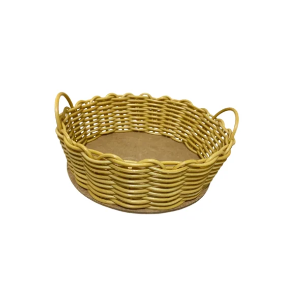Kit com 5 Bandeja Redonda de Fibra Sintética 15cm – Ideal para Decoração, Fruteiras e Pãozeiras - Image 2