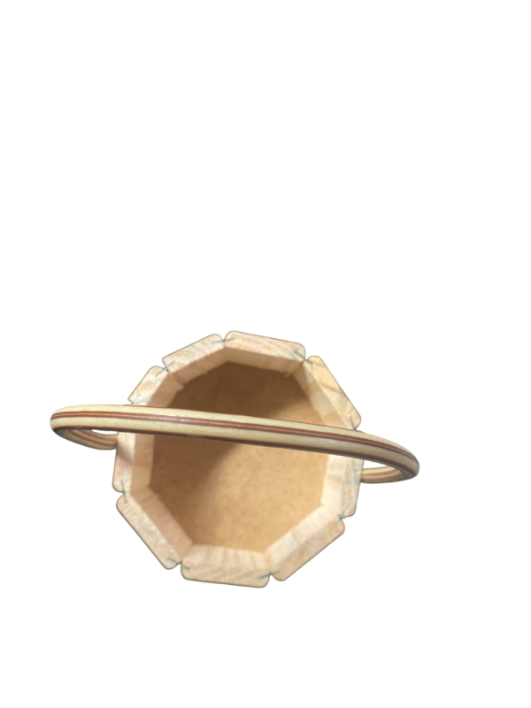 Cesta Fraldeira em Madeira Natural com Alça de Fibra Sintética – Rústica e Charmosa - Image 3