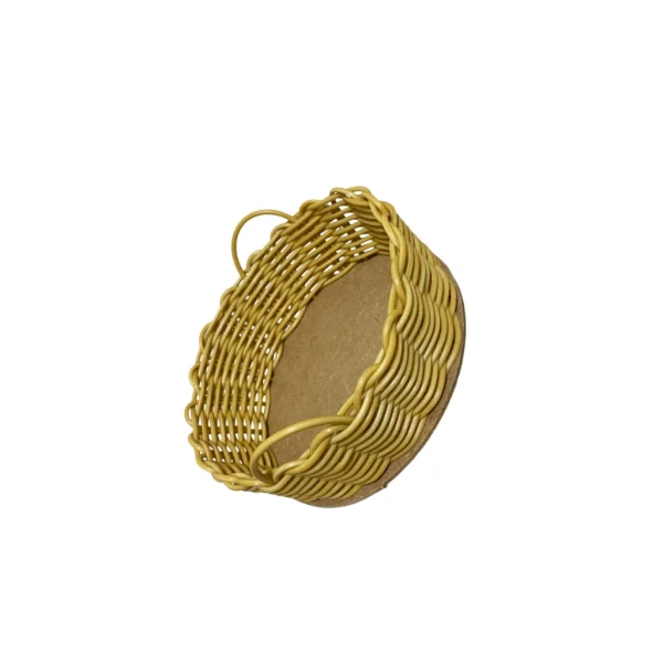 Kit com 5 Bandeja Redonda de Fibra Sintética 15cm – Ideal para Decoração, Fruteiras e Pãozeiras - Image 3