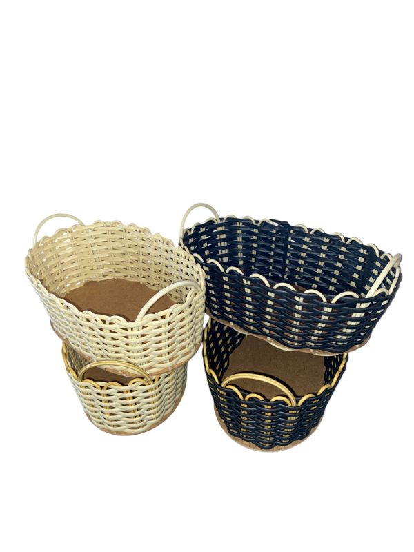Cesta Pãozeira Oval em Fibra Sintética com Alça – 25 x 15cm – Ideal para Servir Pães e Café da Manhã - Image 5