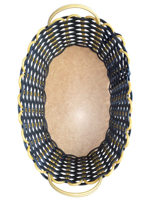 Cesta Pãozeira Oval em Fibra Sintética com Alça – 25 x 15cm – Ideal para Servir Pães e Café da Manhã - Image 3
