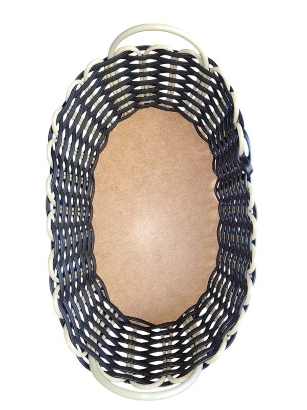 Cesta Pãozeira Oval em Fibra Sintética com Alça – 25 x 15cm – Ideal para Servir Pães e Café da Manhã - Image 2