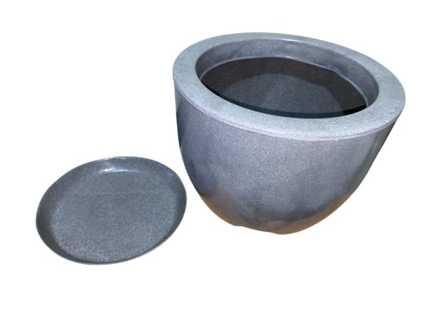Vaso Bojo Liso 25cm com Prato – Estilo Moderno, Leve e Resistente - Image 5