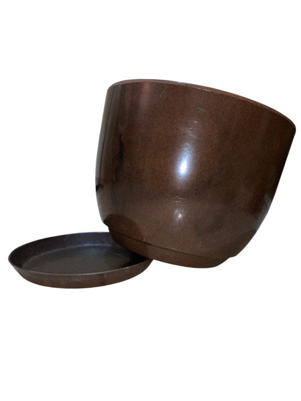 Vaso Bojo Liso 25cm com Prato – Estilo Moderno, Leve e Resistente - Image 6