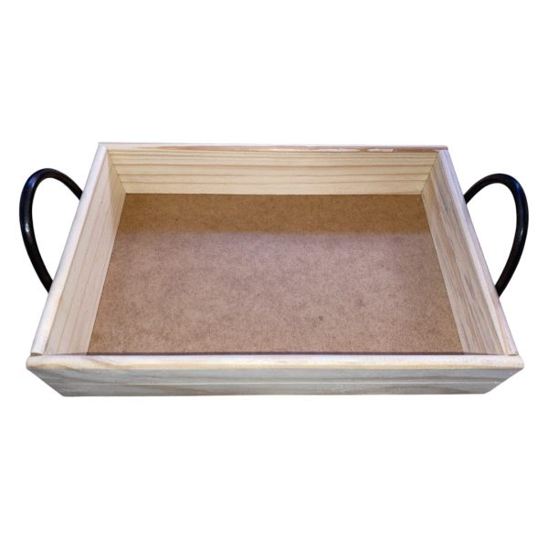 Bandeja Retangular Média em Madeira Pinus com Alças – Perfeita para Café da Manhã - Image 6