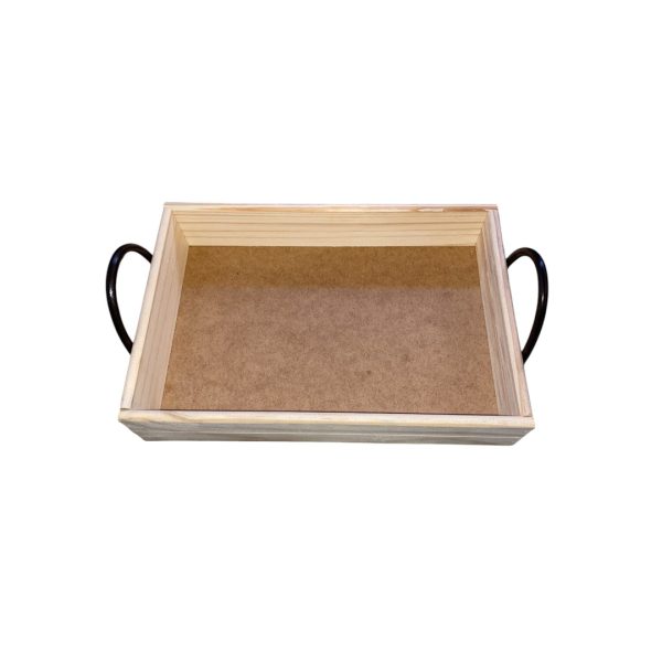 Bandeja Retangular Média em Madeira Pinus com Alças – Perfeita para Café da Manhã - Image 7