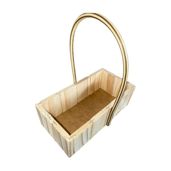 Kit 10 Cestas de Madeira Retangular com Alça Central – Ideal para Presentes e Decoração - Image 6