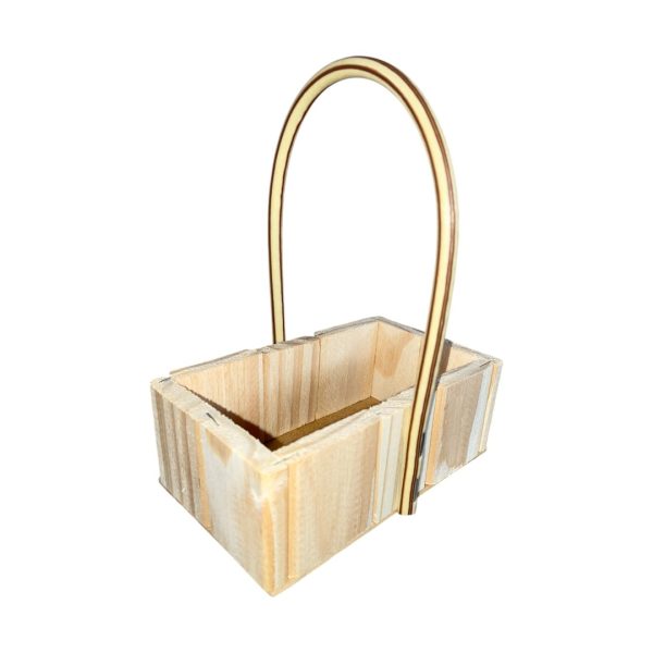 Kit 10 Mini Cestas de Madeira Retangular com Alça Central – Ideal para Presentes e Decoração - Image 7