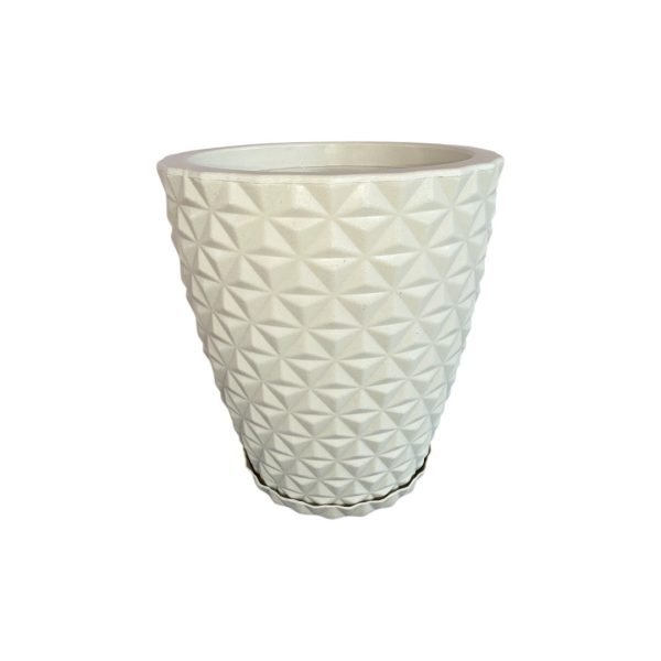Vaso Coluna Redondo Diamante com Prato para Plantas – Moderno e Resistente - Image 6
