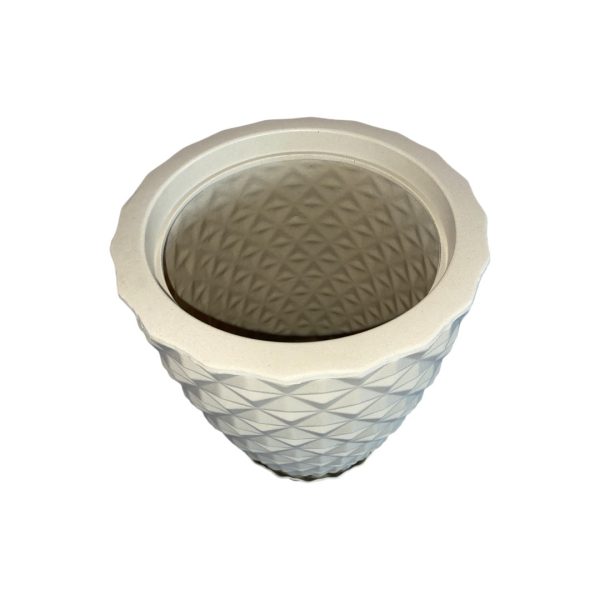 Vaso Coluna Redondo Diamante com Prato para Plantas – Moderno e Resistente - Image 4