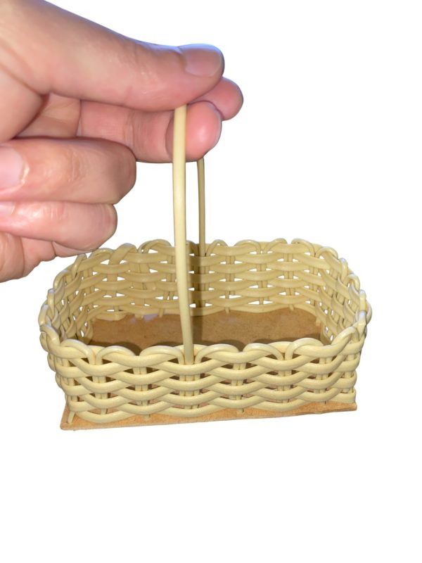 Kit 10 Cestas Decorativas 14x8cm com Alça – Artesanais em Fibra Sintética - Image 3