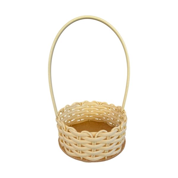 Kit com 5, 10 ou 15 Cestas Fraldeiras Redondas 13cm em Fibra Sintética com Alça – Presente e Decoração